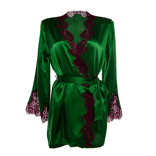 美到犯规的法式风情丝滑桑蚕丝中袍 T924001 商品图5