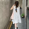 西遇无袖背心连衣裙女夏季新款撞色宽松圆领条纹法式裙子SS050547 商品缩略图3