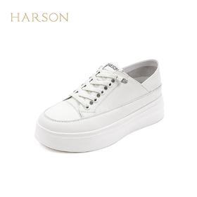 2楼哈森HCS250302小白鞋HARSON女鞋（新百购）