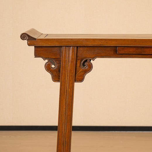 清 黄花梨夹头榫如意云纹暗屉翘头案 商品图1