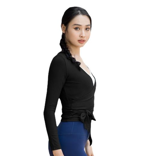 美愫瑜伽罩衫女外搭普拉提运动外搭开衫一片式绑带罩衫健身服 商品图4
