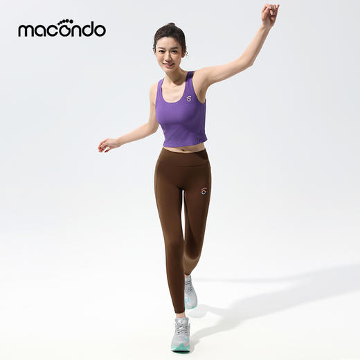 马孔多女子紧身长裤 腰部科技夹芯层 速干 凉感 抑菌 三口袋 防汗后兜 商品图4