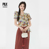 P&X设计师女装2025夏季碎花法式印花泡泡袖小衫825228077 花色 商品缩略图2