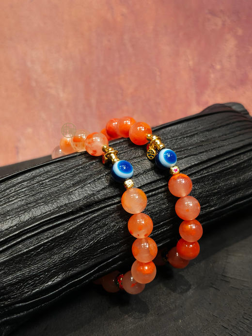 梁山南红配巴西琉璃光药师天眼天珠手链 商品图1