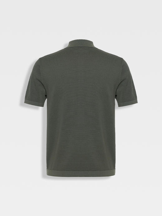 callisto绿色POLO翻领针织开衫 商品图1