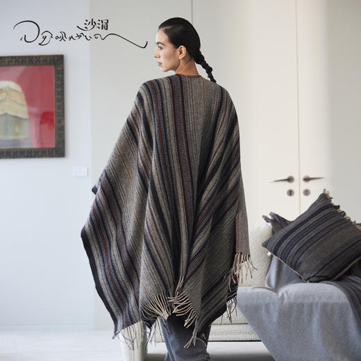 羊绒散流苏U型披肩斗篷SJF97P743N 商品图4