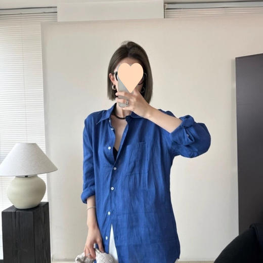 【巨舒适！怎么搭配都好看！！！】法式百搭衬衫防晒上衣，薄款宽松老钱风，开衫外套，细腻亚麻面料，春夏热销单品，让你女神气质倍增，轻松hold住夏日清爽风。 商品图8
