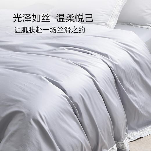 雅芳婷80S高针长绒棉蕾丝四件套床笠款贡缎被套亲肤全棉纯棉套件 商品图3