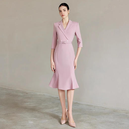 IWY/法式名媛七分袖连衣裙女新款收腰包臀鱼尾裙职业套裙Q1272 商品图3