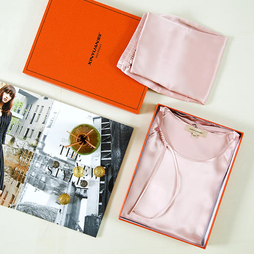 鑫缘 真丝女长袖睡衣套 	HD5001 商品图5