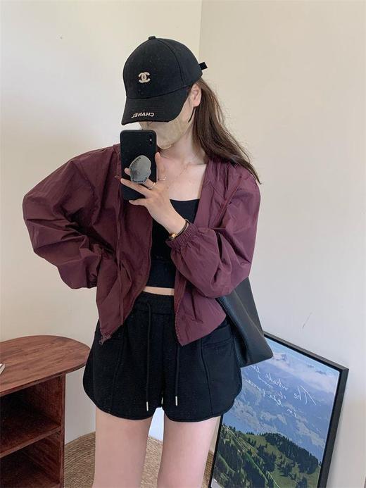 【YW】无忧购韩系小个子百搭轻薄休闲连帽口袋防晒衣（截单后7天发货) 商品图1