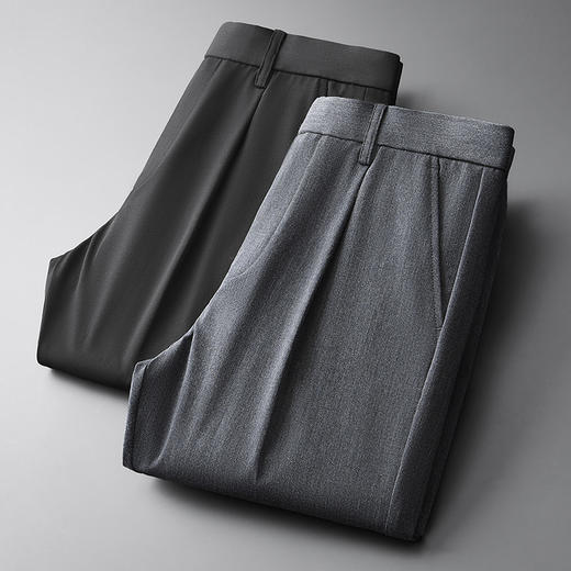 【莫代尔】【DDP】大依优型加肥大码宽松商务休闲裤西裤男夏季薄款收缩腰正装裤胖子宽松长裤 商品图2