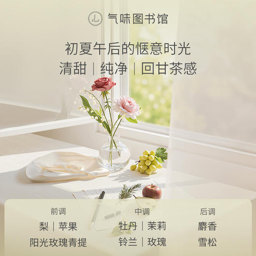 【果香调-青提茉莉冰】气味图书馆香氛（青提茉莉冰香型）淡香水50ml 商品图2