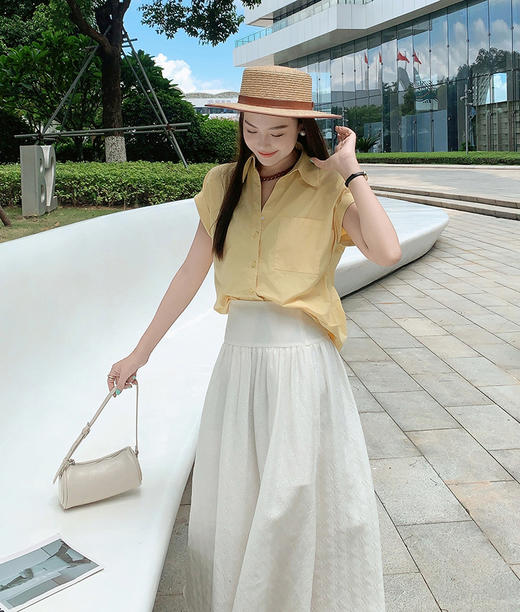 【出游好搭子！极简风小飞袖衬衫】清凉舒适 罗马假日赫本小飞袖 商品图8