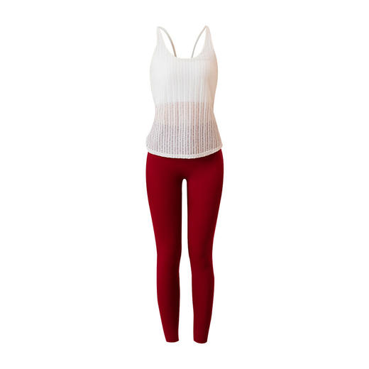 美愫无袖瑜伽背心女网纱假两件运动普拉提健身休闲夏季 商品图4