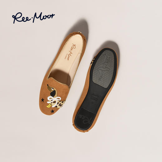 REEMOOR睿慕丨超萌限定款可爱动物刺绣系列豆豆鞋豹豹小腊狗（R38525） 商品图4