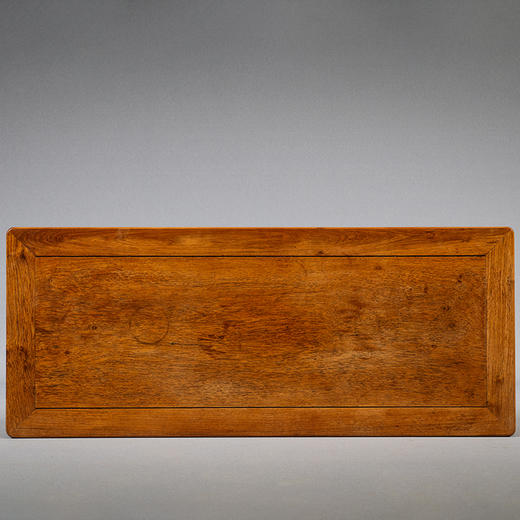 民国 黄花梨嵌花梨木劈料高罗锅枨圆包圆条桌 商品图1