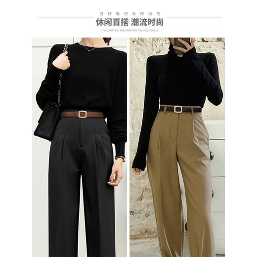 女士皮带高级感简约装饰腰带2023新款潮流真皮百搭黑色牛仔裤带潮 商品图2