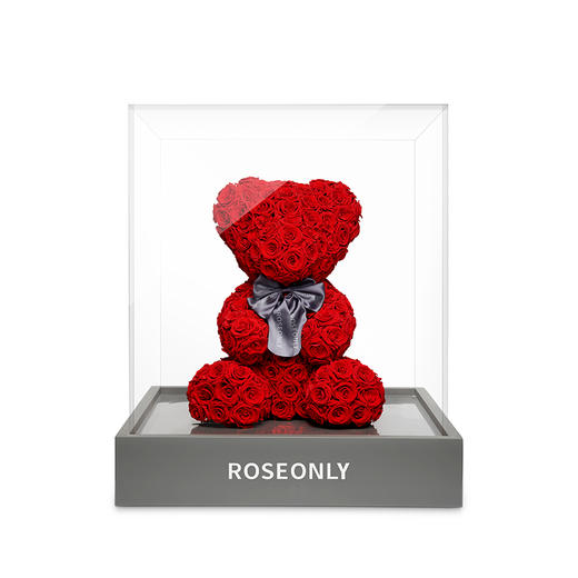 【告白神器】ROSEONLY诺誓 高端定制 永生玫瑰 玫瑰公仔 玫瑰熊 20cm 30cm 60cm 120cm  定制款 送女友爱人礼物 商品图6