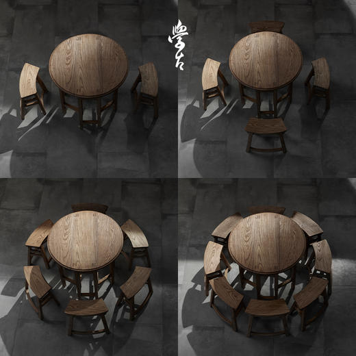 【4种规格可选】娜家桌剧场 90公分民国老桌子 实木可折叠新中式桌子 商品图3