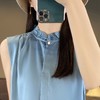 板绘法式木耳领缎面背心 仿真丝缎面丝滑舒爽 内搭单穿均可 自带法式气质百搭不挑人 商品缩略图2