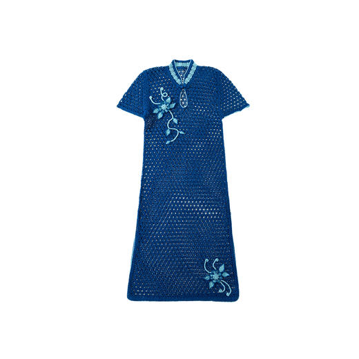 苏苏姐家水波微皱旗袍蕾丝裙手工diy衣服钩针编织毛线团材料包 商品图4