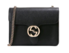 GUCCI古驰 双G链条肩带荔枝纹 牛皮 邮差包风琴包单肩斜挎包 小号 女款 黑色 商品缩略图0