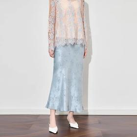 【高货wl】全新升级【铂金会员266/天猫359/差价93】(13115) 洛诗琳新款新中式提花醋酸缎气质半身裙优雅国风鱼尾裙