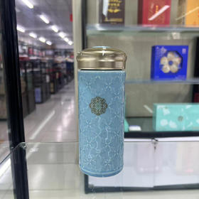 乾唐轩福来运转随身杯（浅水蓝+手工描金+手工彩釉+碧玺釉）330ml（仅供济南市区）