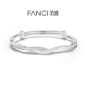 【明星同款】【情意绵绵足银手镯-钉砂款】