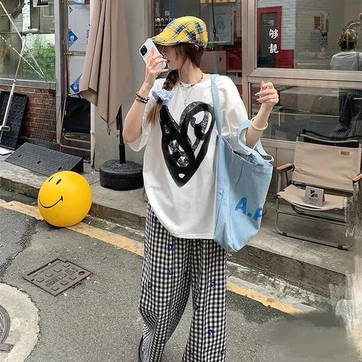 Triuuchu | 爱心系列印花长/短袖 冰爽棉T恤  透气清爽  颜色超美 #5018款 商品图3