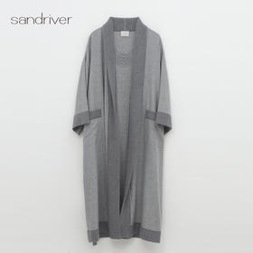 针梭相拼青果领睡袍SJF97W215N