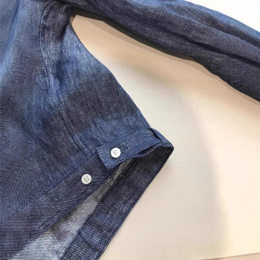 显贵显大牌！2025新款法国色织亚麻圆领短款衬衫外套！ 商品图2