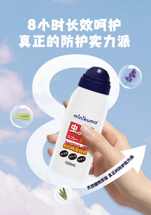 minikuma日本迷你熊驱蚊喷雾新款（迷你小巧、随身携带、驱赶蚊虫、防止叮咬、8小时长效呵护） 商品图1