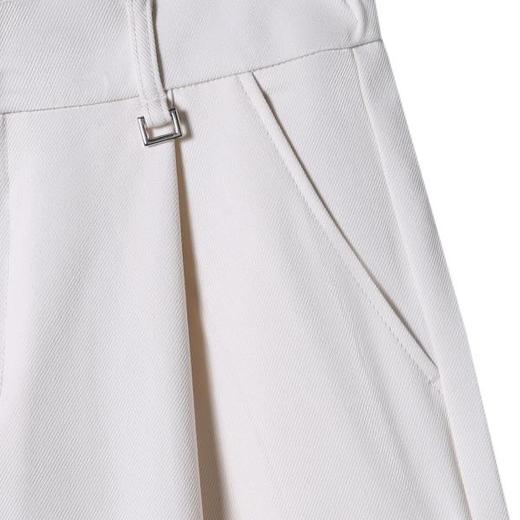 B1228夏季高级感新款潮牌褶皱纯色直筒垂感西裤百搭时尚简约休闲裤子 商品图2