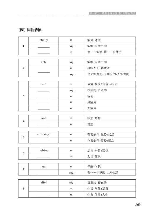 上海市初中毕业统一学业考试（中考）考纲词汇手册（修订版）（英语科） 商品图7
