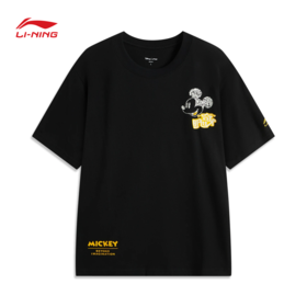 【零码清仓】李宁X迪士尼米奇联名系列男子短袖文化衫AHSUA75【库存有限，如无货将做退款，介意慎拍！】