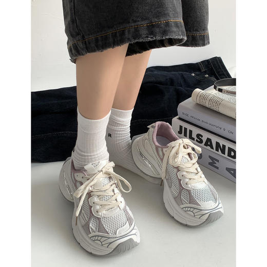 【YW】无忧购韩版休闲高帮网面舒适透气百搭老爹鞋MIS-3359（截单后7天发货) 商品图7