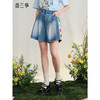 两三事 溪畔野径 2025夏季新款手钩花织带拼接牛仔短裤女宽松 商品缩略图0