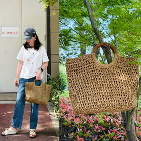 原单| 独家海滩夏日用--品质和纸手工编织包