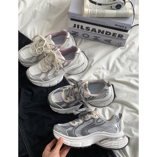 【YW】无忧购韩版休闲高帮网面舒适透气百搭老爹鞋MIS-3359（截单后7天发货) 商品图1