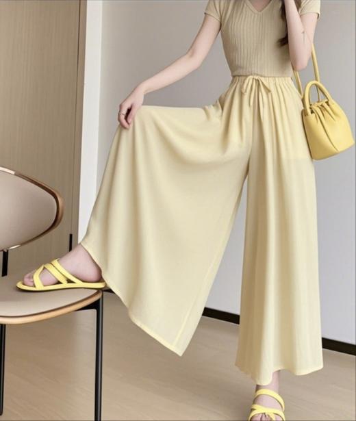 【YW】无忧购韩版糖果色冰丝薄款宽松休闲A字大摆裙裤2073#（截单后7天发货) 商品图8