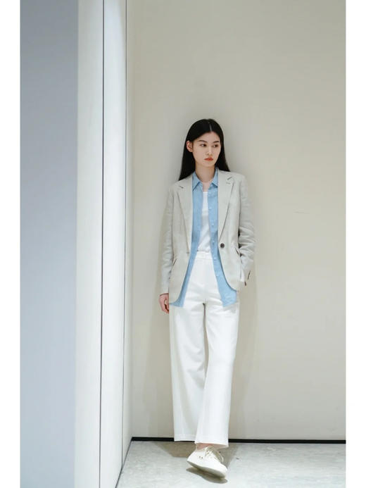 【4月10日 下午14:00 秒杀】小禾 春夏都可以穿的 亚麻平纹布 西服外套 商品图8