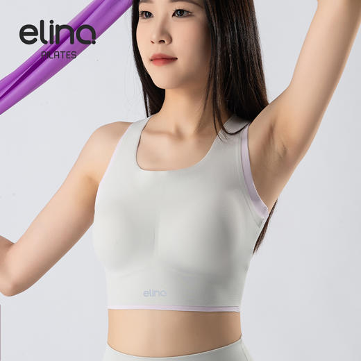 一恋•普拉提 2025春季新款固定杯运动内衣撞色交叉美背瑜伽背心EMM017 商品图12