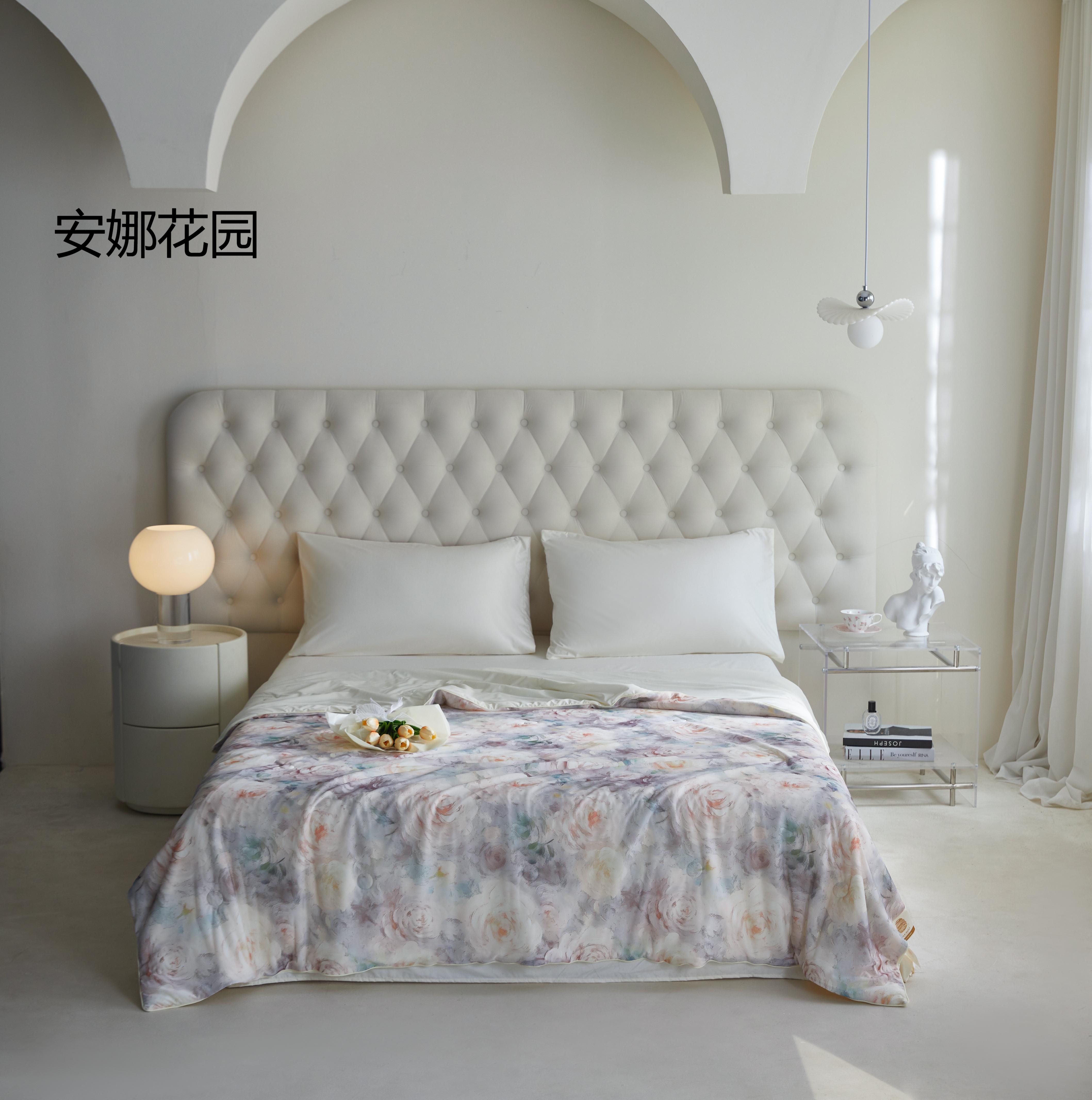 水漾 凉感丝数码印花蚕丝养颜被