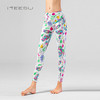 美愫瑜伽服裤女印花高腰紧身不勒时尚修身九分裤运动裤 商品缩略图2