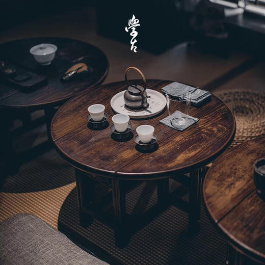 娜家便携茶馆 实木老料可折叠便携复古桌子矮茶 商品图0