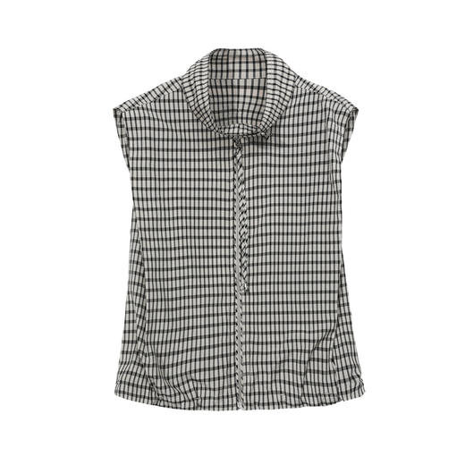 谜底马甲女2025夏季新品复古风通勤宽松H型短款马夹上衣252MS0535 商品图4