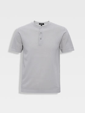 callisto米色长绒棉泡泡提花T恤