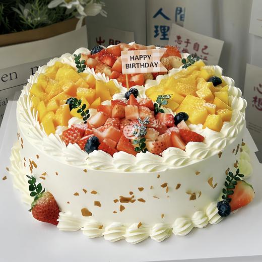 『鲜果浪漫』芒莓拼盘浪漫水果蛋糕 商品图0
